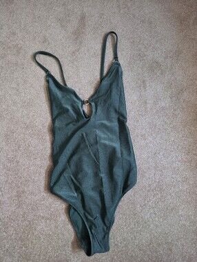 AERIE Ribbed One-Piece Swimsuit with Keyhole Detail